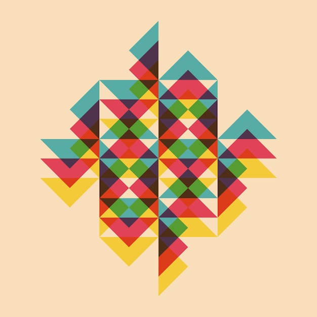 Obiekt geometryczny z efektem druku riso Element grafiki wektorowej