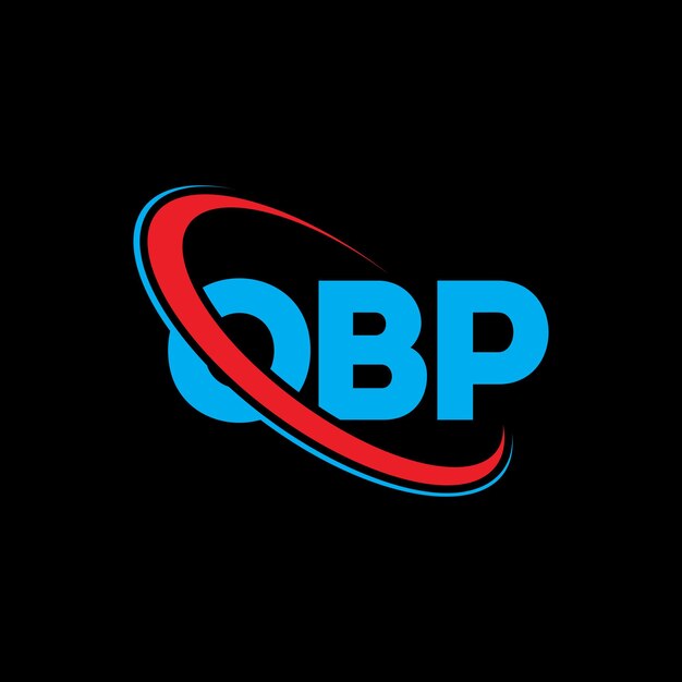 OBP logo OBP litery OBP logo inicjały OBP logo połączone z okręgiem i dużymi literami monogram logo OBP typografia dla firmy technologicznej i marki nieruchomości