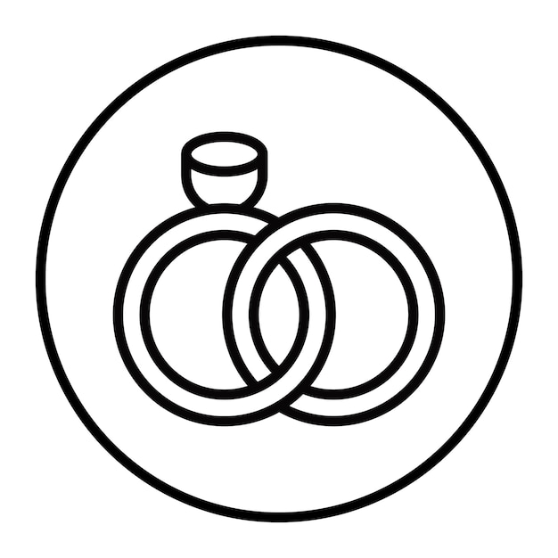 Obrączki ślubne Ikony wektorowe