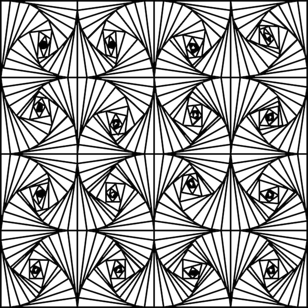 Obraz figury geometrycznej z linii prostych i loków