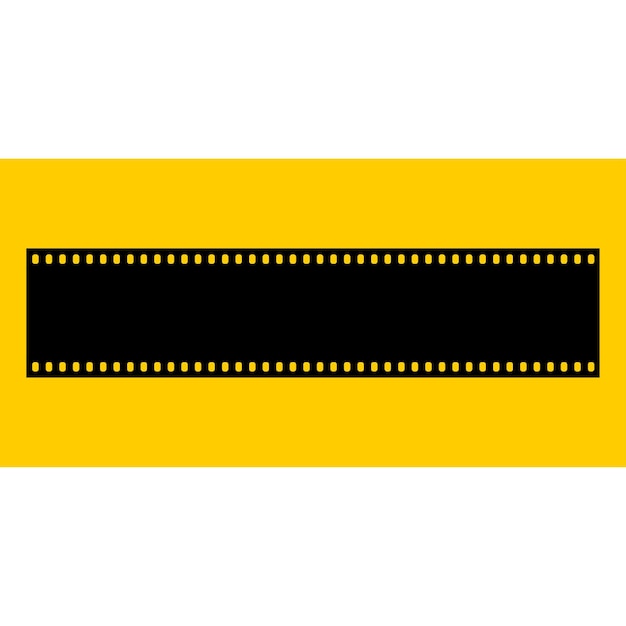 Plik wektorowy obraz filmu czarny film na żółtym tle vector illustratio