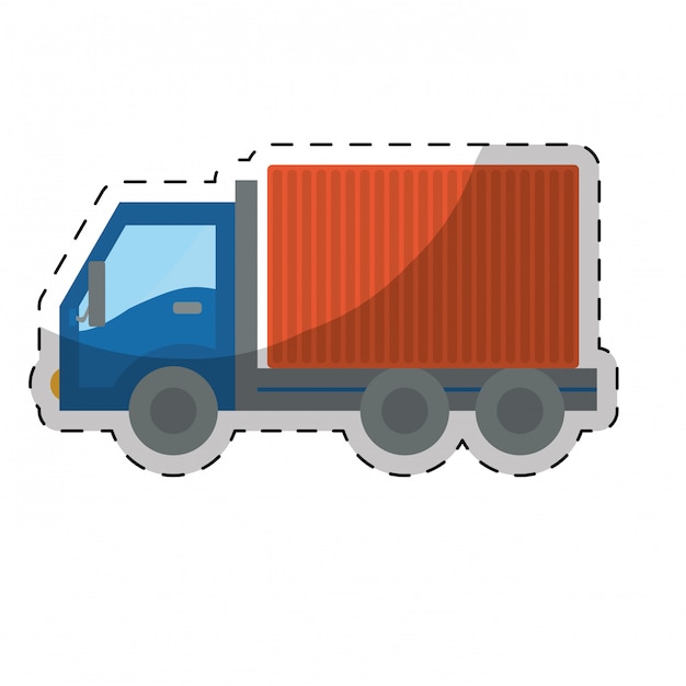 Plik wektorowy obraz ikony ładunku lub dostawy ciężarówki