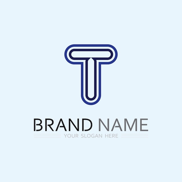 Obraz logo litery T i czcionka Wektor graficzny projektu T
