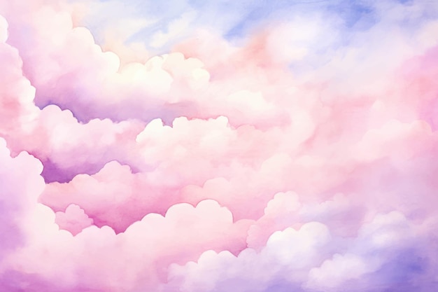 Plik wektorowy obraz przedstawiający chmury w kolorach różowym i niebieskim