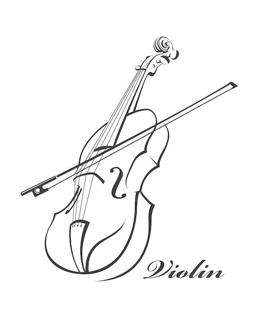 Plik wektorowy obraz skrzypiec