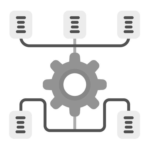 Obraz wektorowy ikony algorytmu może być używany do programowania komputerowego