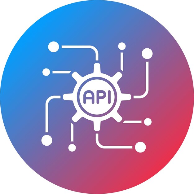 Obraz wektorowy ikony API może być używany do programowania komputerowego