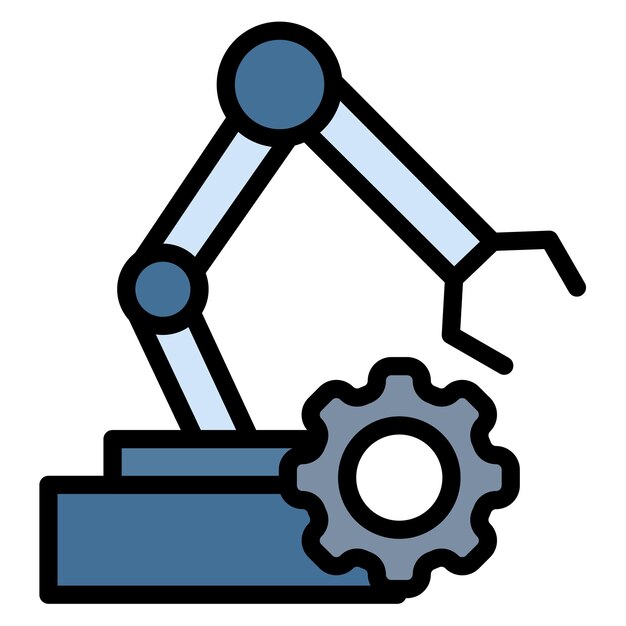 Obraz wektorowy ikony autonomicznego robota może być używany do robotyki