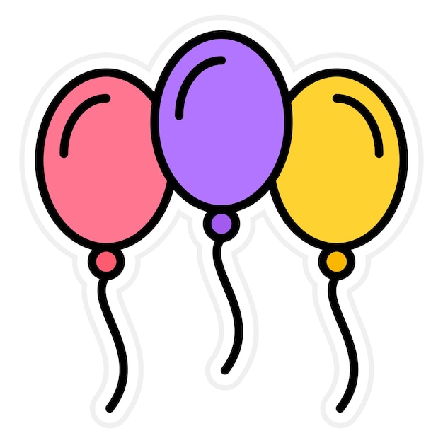 Plik wektorowy obraz wektorowy ikony balonów może być używany na halloween