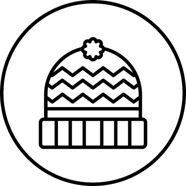 Obraz wektorowy ikony Beanie może być używany dla ośrodka narciarskiego