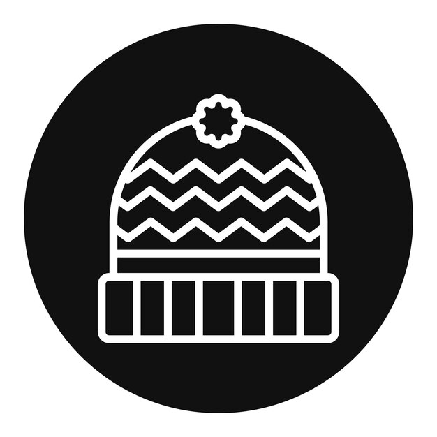 Obraz wektorowy ikony Beanie może być używany dla ośrodka narciarskiego