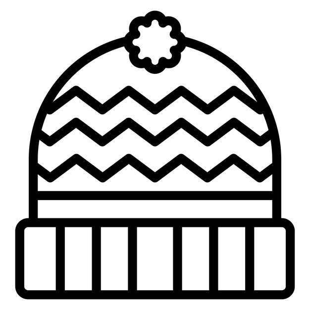 Obraz wektorowy ikony Beanie może być używany dla ośrodka narciarskiego