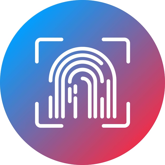Plik wektorowy obraz wektorowy ikony biometrycznej może być używany w przyszłości