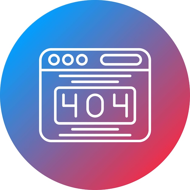 Obraz wektorowy ikony błędu 404 Może być używany do marketingu internetowego