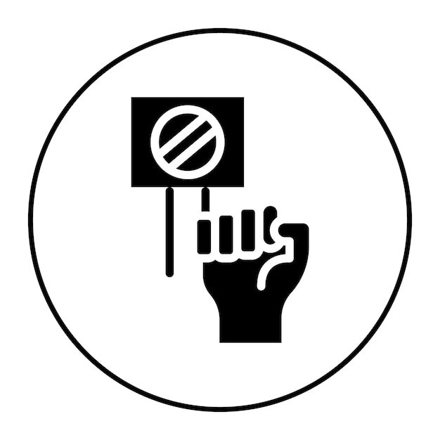 Plik wektorowy obraz wektorowy ikony bojkotu może być używany do protestów i nieposłuszeństwa obywatelskiego