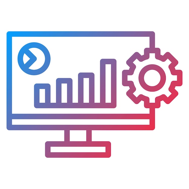 Obraz wektorowy ikony Business Intelligence Może być używany do Business Analytics