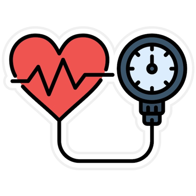 Plik wektorowy obraz wektorowy ikony ciśnienia krwi może być używany do badania zdrowia