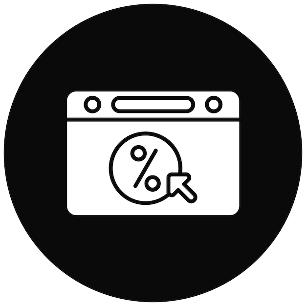 Obraz wektorowy ikony Click Through Rate może być używany dla agencji mediów społecznościowych