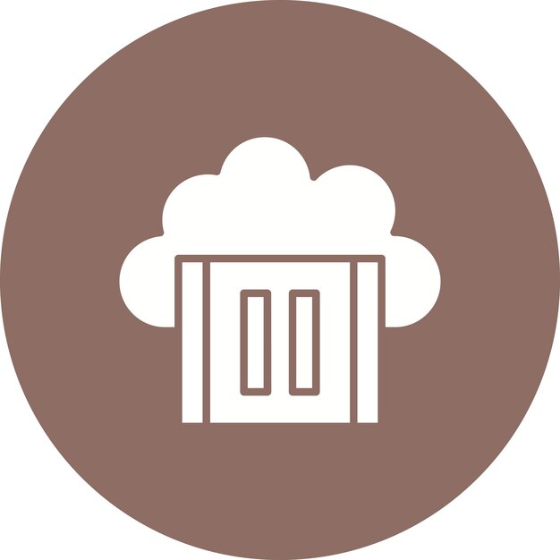 Obraz wektorowy ikony Cloud Video Pause może być używany do przetwarzania w chmurze
