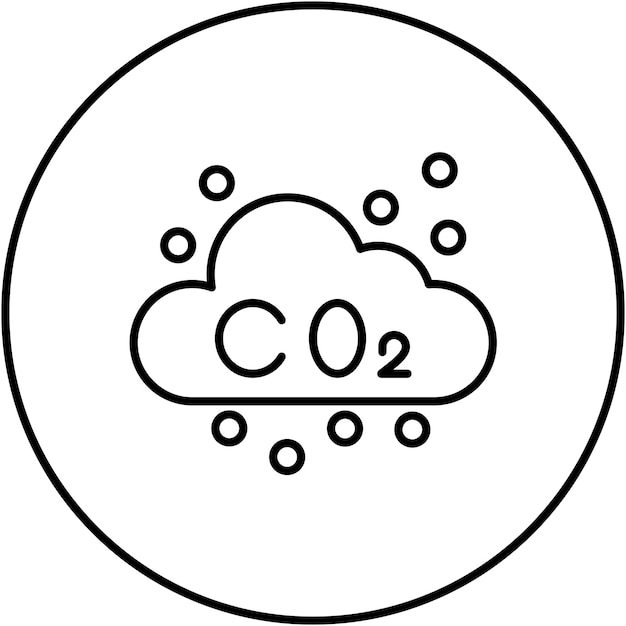 Plik wektorowy obraz wektorowy ikony co2 może być używany dla energii jądrowej