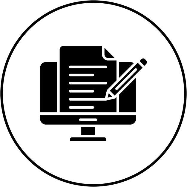 Obraz wektorowy ikony copywriting może być używany do marketingu