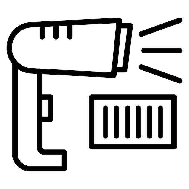 Plik wektorowy obraz wektorowy ikony czytnika kodu kreskowego może być używany do handlu