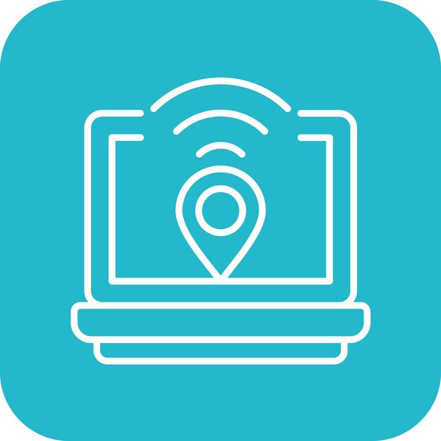 Obraz wektorowy ikony Digital Nomad Hub Może być używany dla Digital Nomad