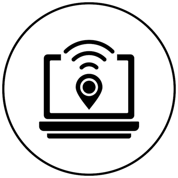 Obraz wektorowy ikony Digital Nomad Hub Może być używany dla Digital Nomad