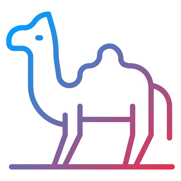 Obraz wektorowy ikony dromedary może być używany dla Egiptu