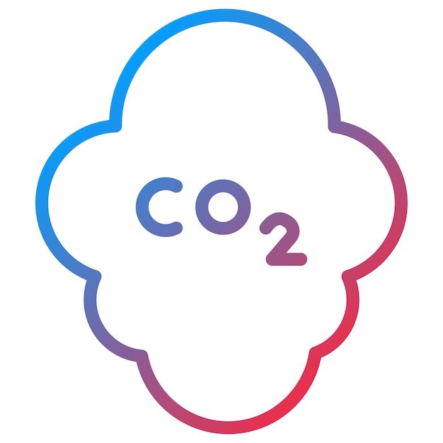 Plik wektorowy obraz wektorowy ikony dwutlenku węgla może być używany do globalnego ocieplenia