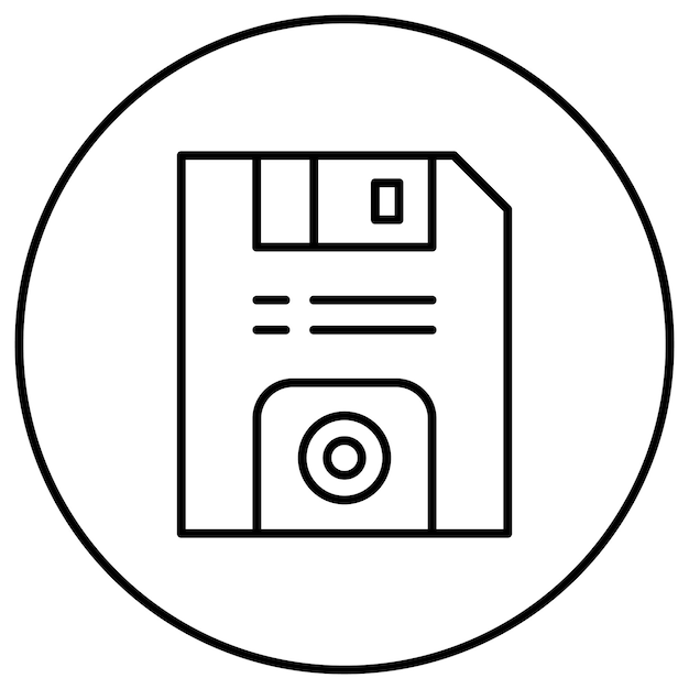 Obraz Wektorowy Ikony Dyskietki Może Być Używany Dla Komputera I Sprzętu