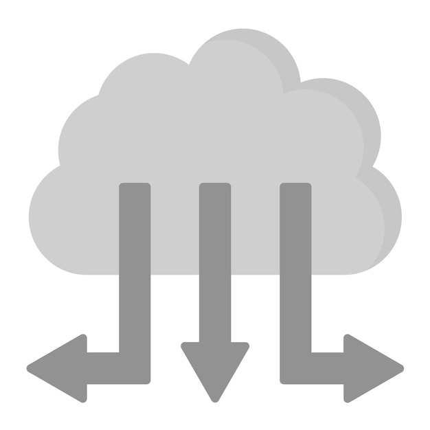 Plik wektorowy obraz wektorowy ikony dystrybucji chmury może być używany do tworzenia sieci i udostępniania danych