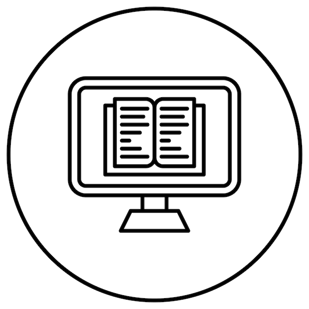 Obraz wektorowy ikony ebooków może być używany w edukacji