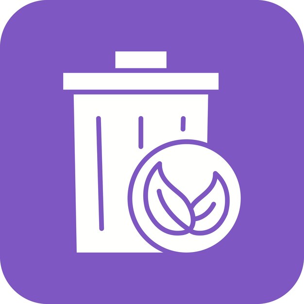 Obraz wektorowy ikony Eco Trash Bin może być używany dla zrównoważonej energii