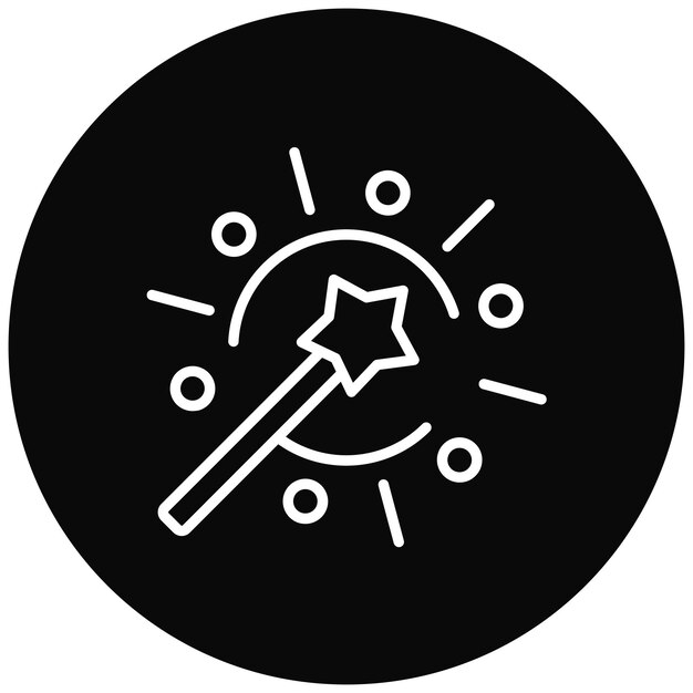 Obraz wektorowy ikony efektu magicznego może być używany do projektowania