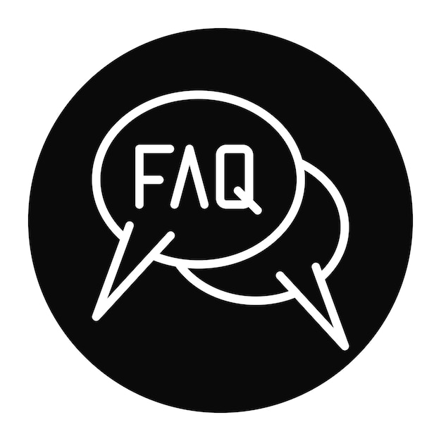 Obraz wektorowy ikony FAQ Może być używany dla sklepu internetowego