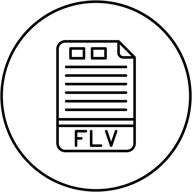 Obraz wektorowy ikony FLV Może być używany dla formatów plików