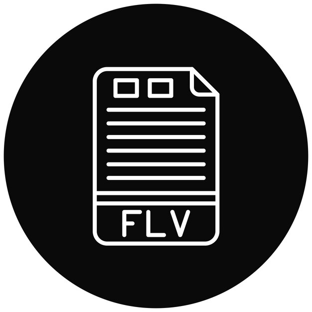 Obraz wektorowy ikony FLV Może być używany dla formatów plików