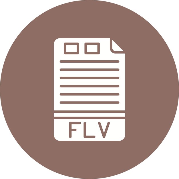 Obraz wektorowy ikony FLV Może być używany dla formatów plików