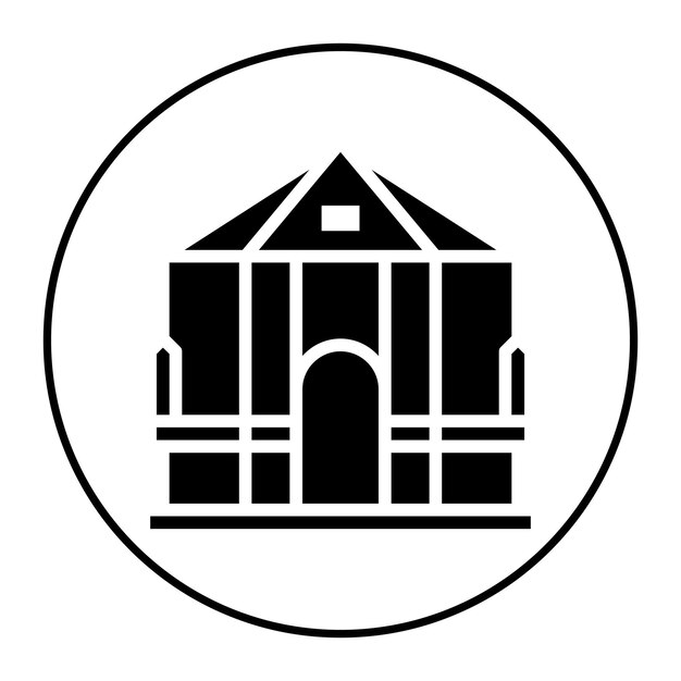 Obraz wektorowy ikony gazebo może być używany dla parku wodnego