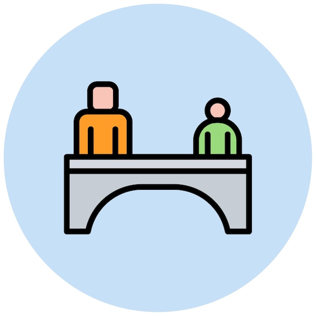 Obraz wektorowy ikony Generation Gap Bridge Może być używany dla Generation Gap
