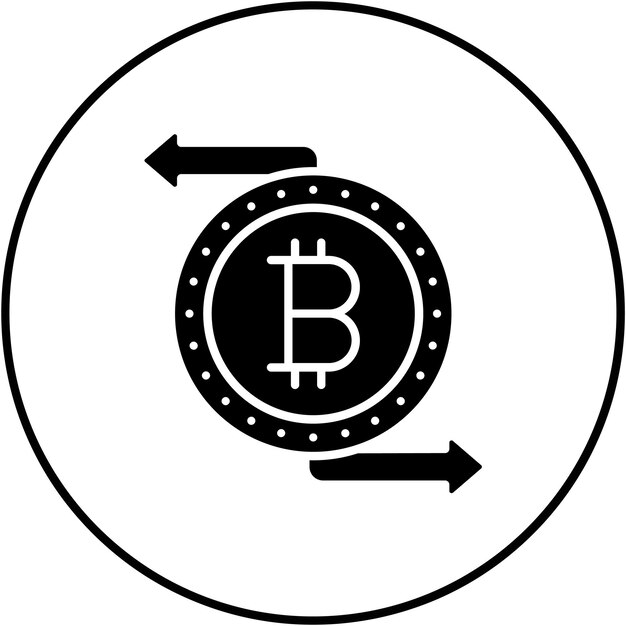 Obraz wektorowy ikony giełdy krypto może być używany dla kryptowaluty