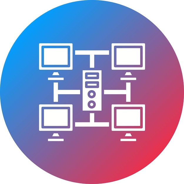 Obraz wektorowy ikony grid computing może być używany do Big Data