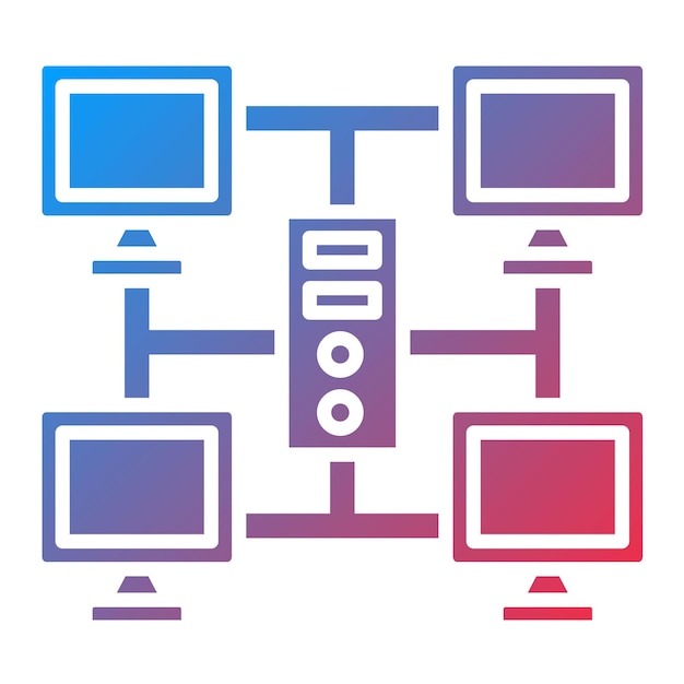 Obraz wektorowy ikony grid computing może być używany do Big Data