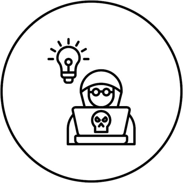 Obraz wektorowy ikony Hacking Skills może być używany do analizy danych