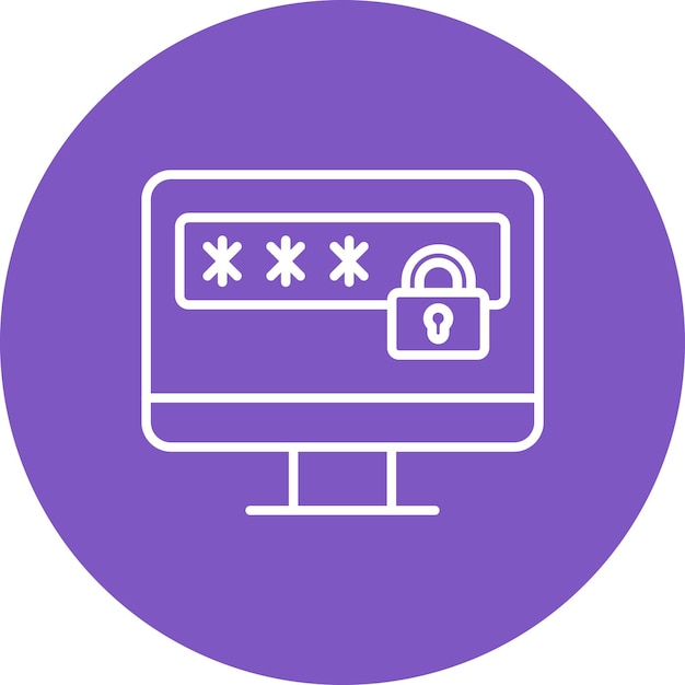 Obraz wektorowy ikony hasła Może być używany do hostingu internetowego