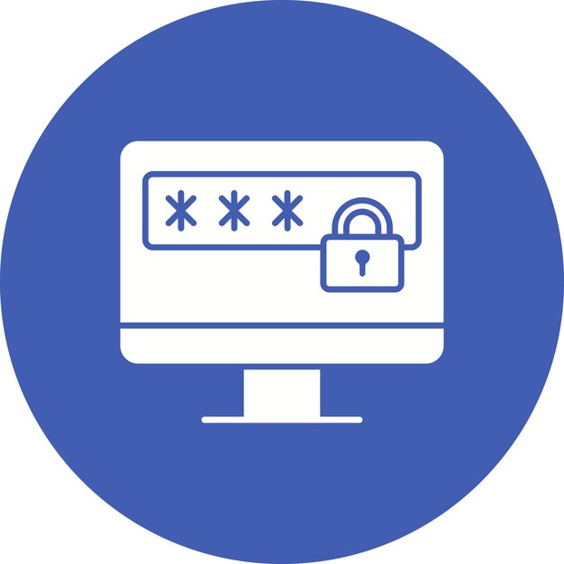 Obraz wektorowy ikony hasła Może być używany do hostingu internetowego