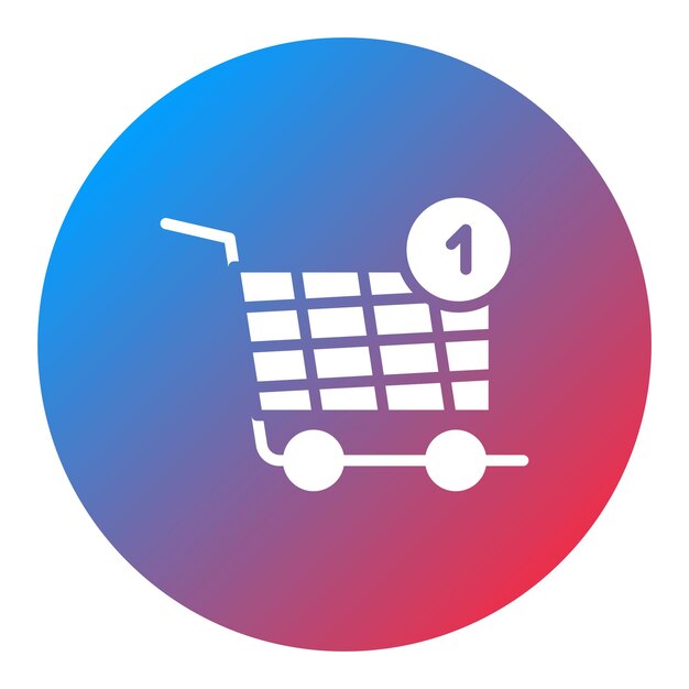 Obraz wektorowy ikony ilości koszyka może być używany w sklepie e-commerce