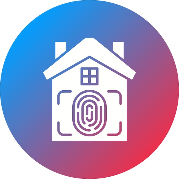 Obraz wektorowy ikony inteligentnej identyfikacji może być używany do inteligentnego domu