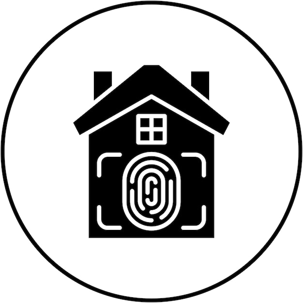 Obraz wektorowy ikony inteligentnej identyfikacji może być używany do inteligentnego domu